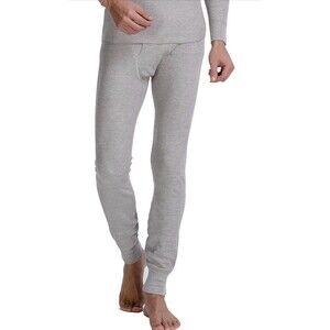 CYZ Men's Mid Weight Waffle Thermal Pants Long John Bottoms Grey Size Large NEW